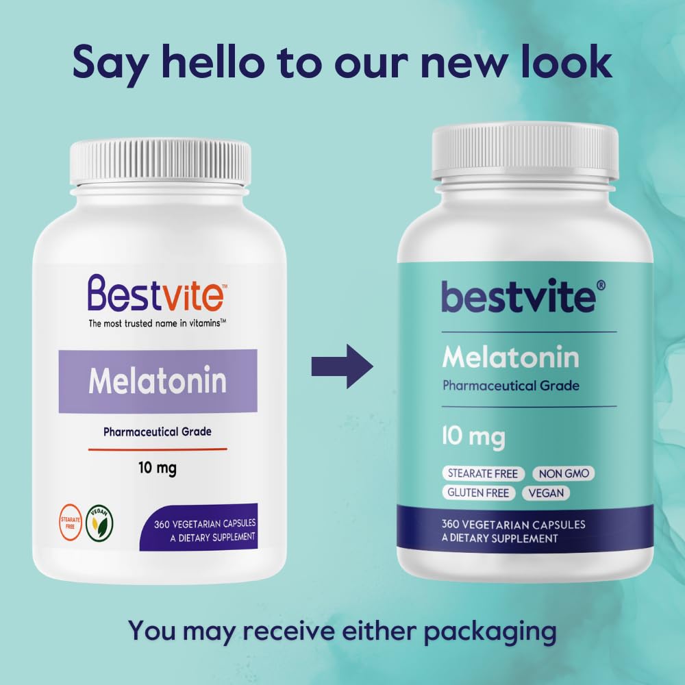 BESTVITE Melatonin 10 mg Veg Caps, 360 Count