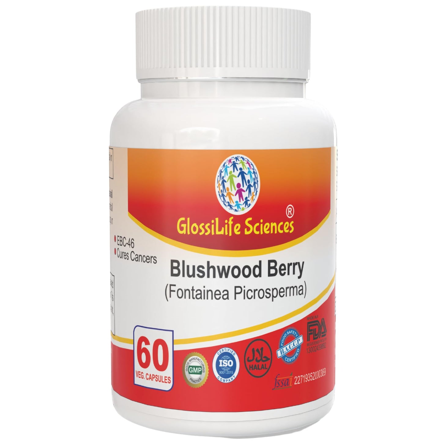 GlossiLife Sciences Blushwood Berry 20:1 Extract Capsules, 360
