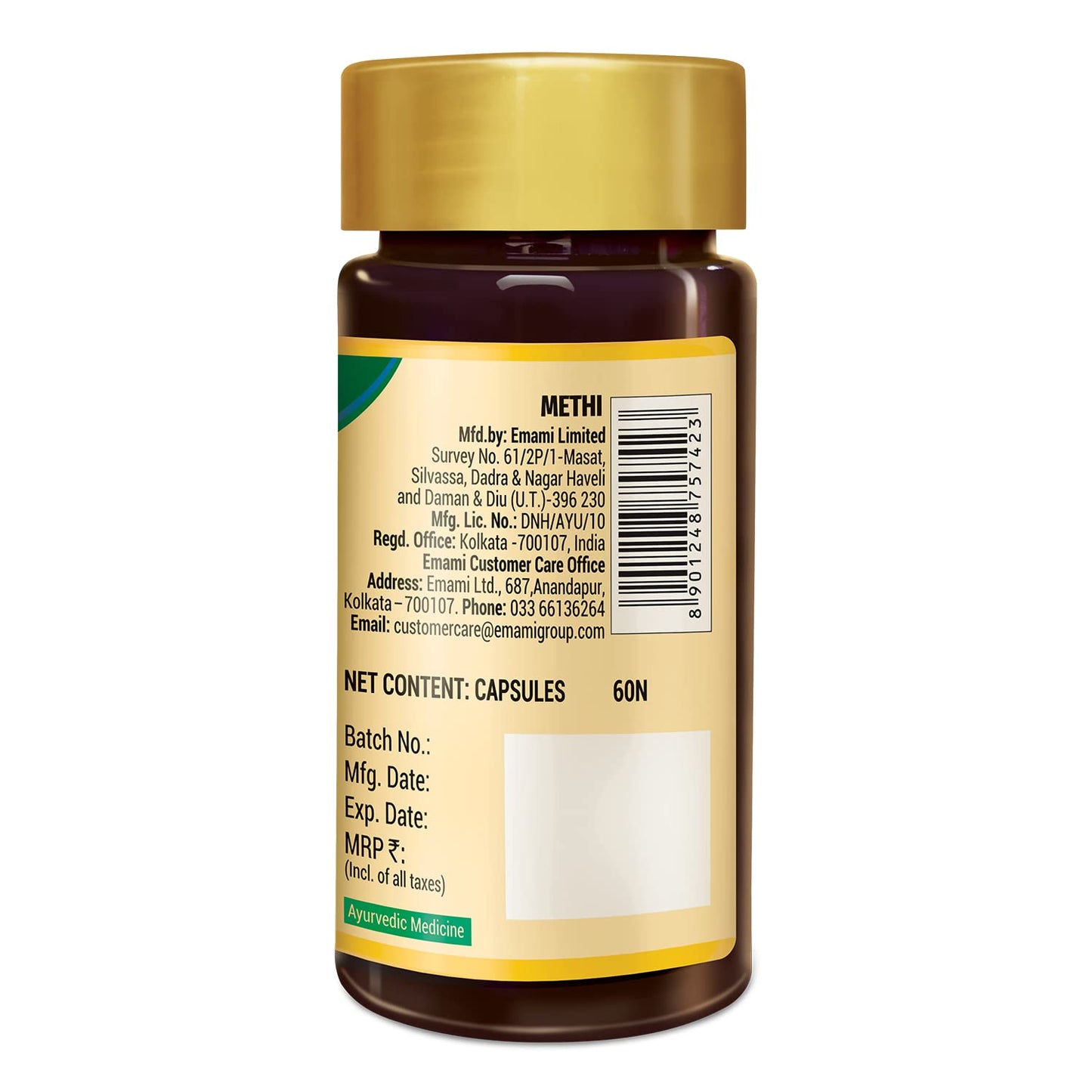 Zandu Methi Capsules 60 Capsules