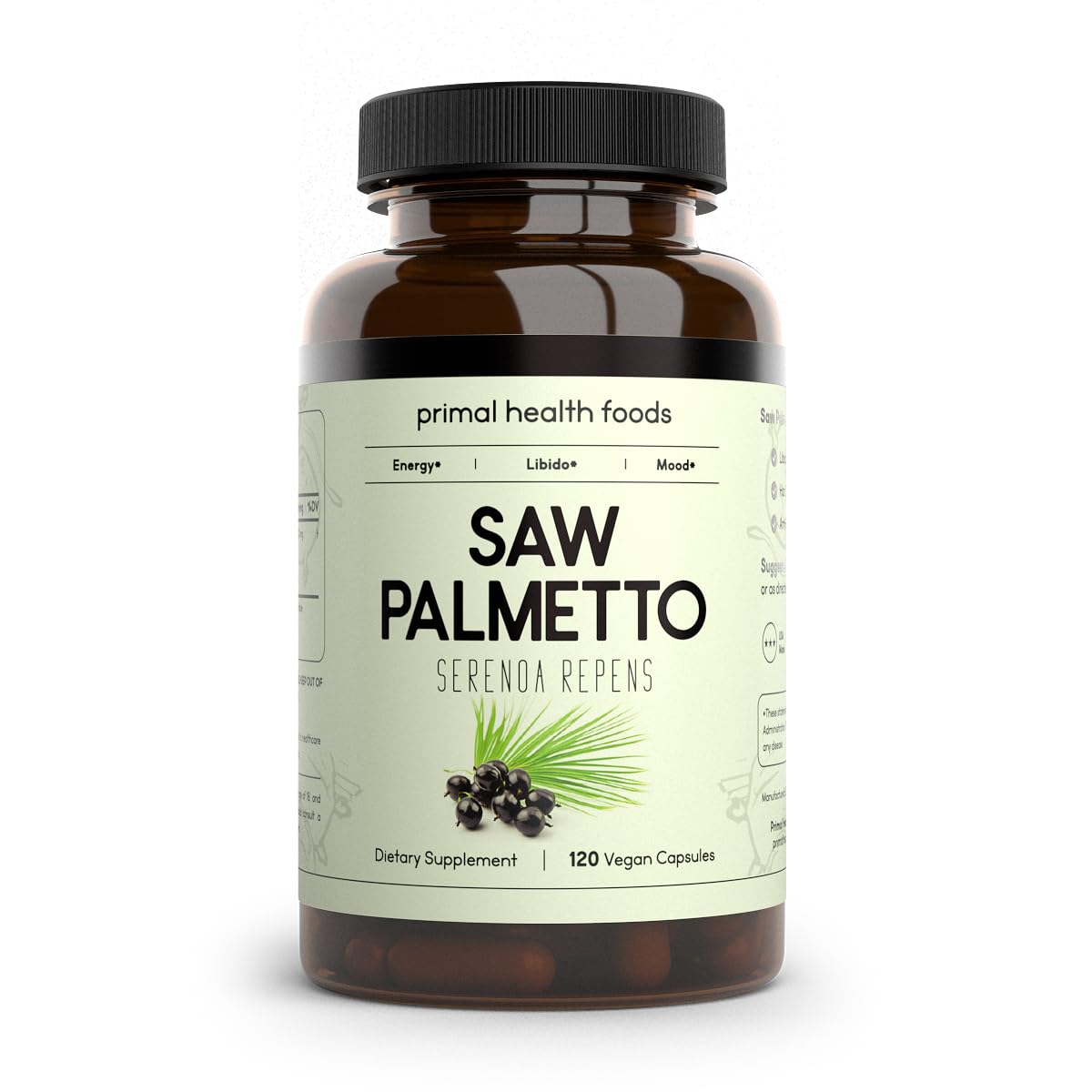 Primal Health Foods Saw Palmetto 1000 mg Capsule 120 Count