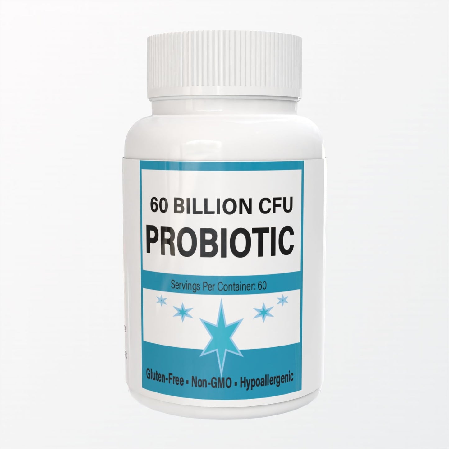 LOCRED Probiotics 60 Billion CFU - 10 Strains + Organic Prebiotics - Immune, Digestive & Gut Health - Supports Occasional Constipation, 60 Capsules