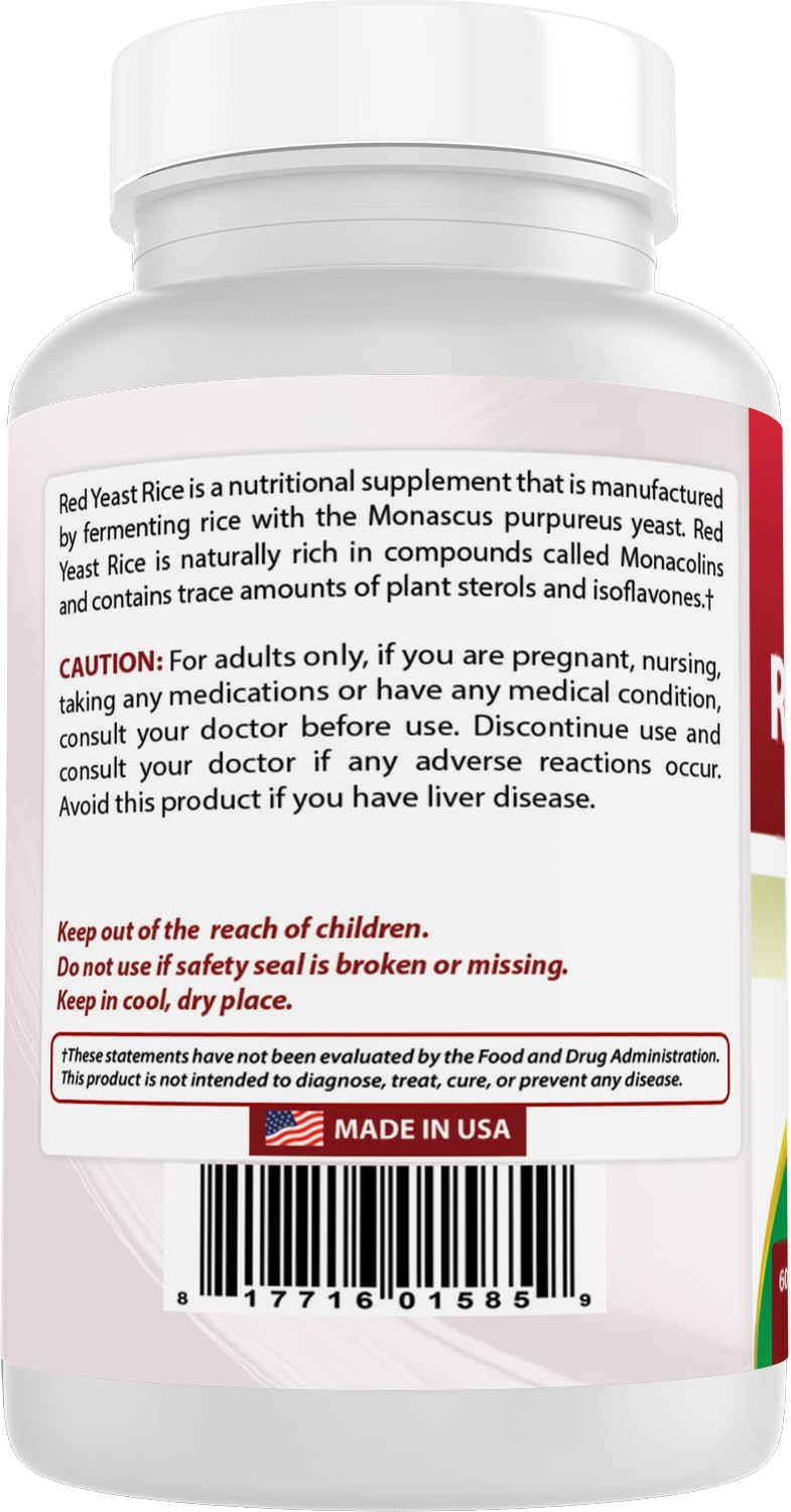 Best Naturals Red Yeast Rice 1200 mg Tablet, 360 Tablets