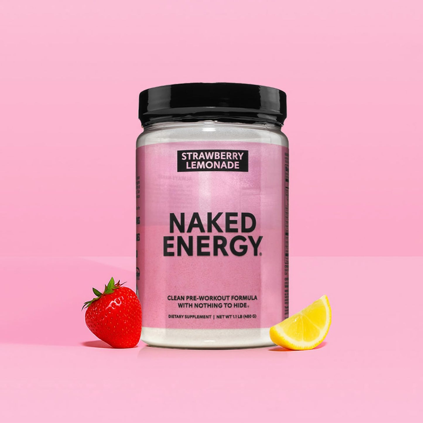 NAKED Strawberry Lemonade Energy Pre-Workout Powder, 16.9 oz