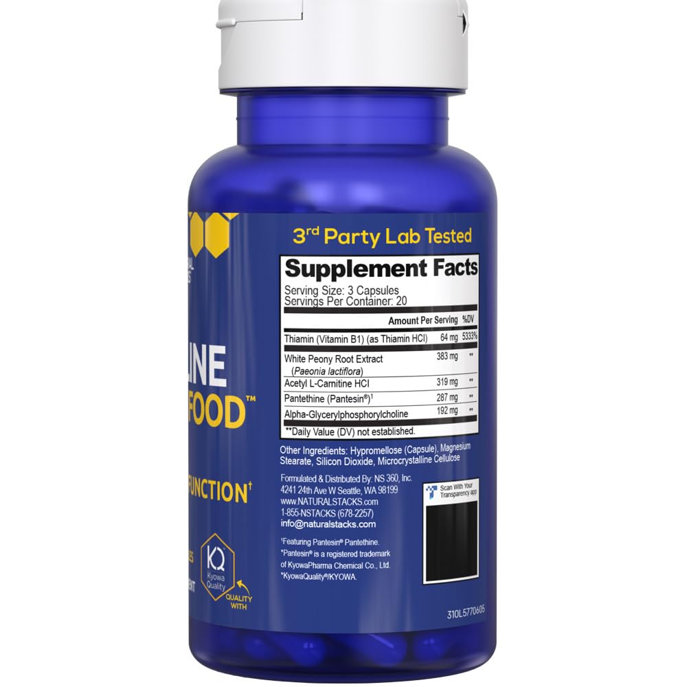 Natural Stacks Acetylcholine Brain Food Capsule 120 Capsules