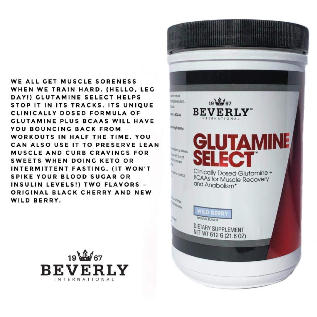 Beverly International Glutamine Select L-Glutamine Powder, 19.8 oz