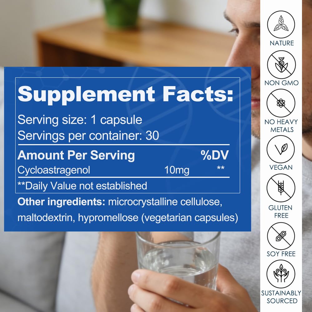 CAW Hypersorption Cycloastragenol 98% 10mg Capsules, 90 Count