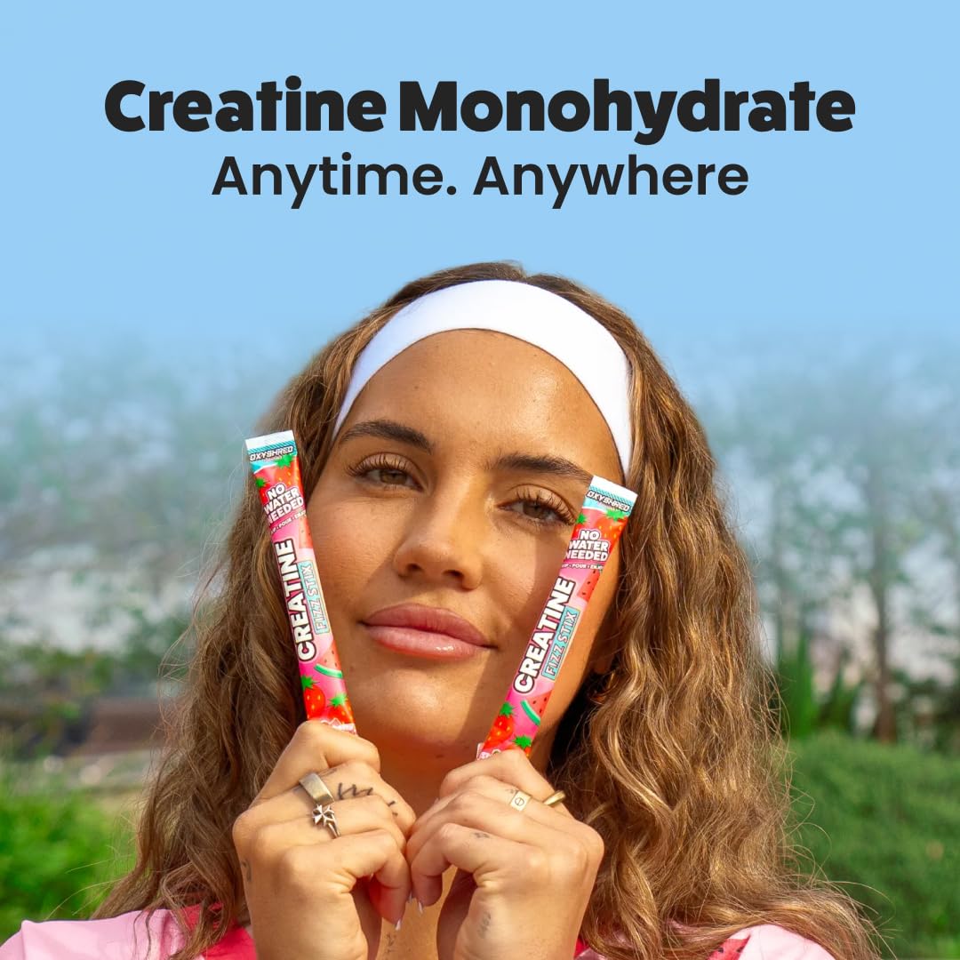 EHP Labs OxyShred Creatine Fizz Sticks Strawberry Watermelon Powder, Pack of 15