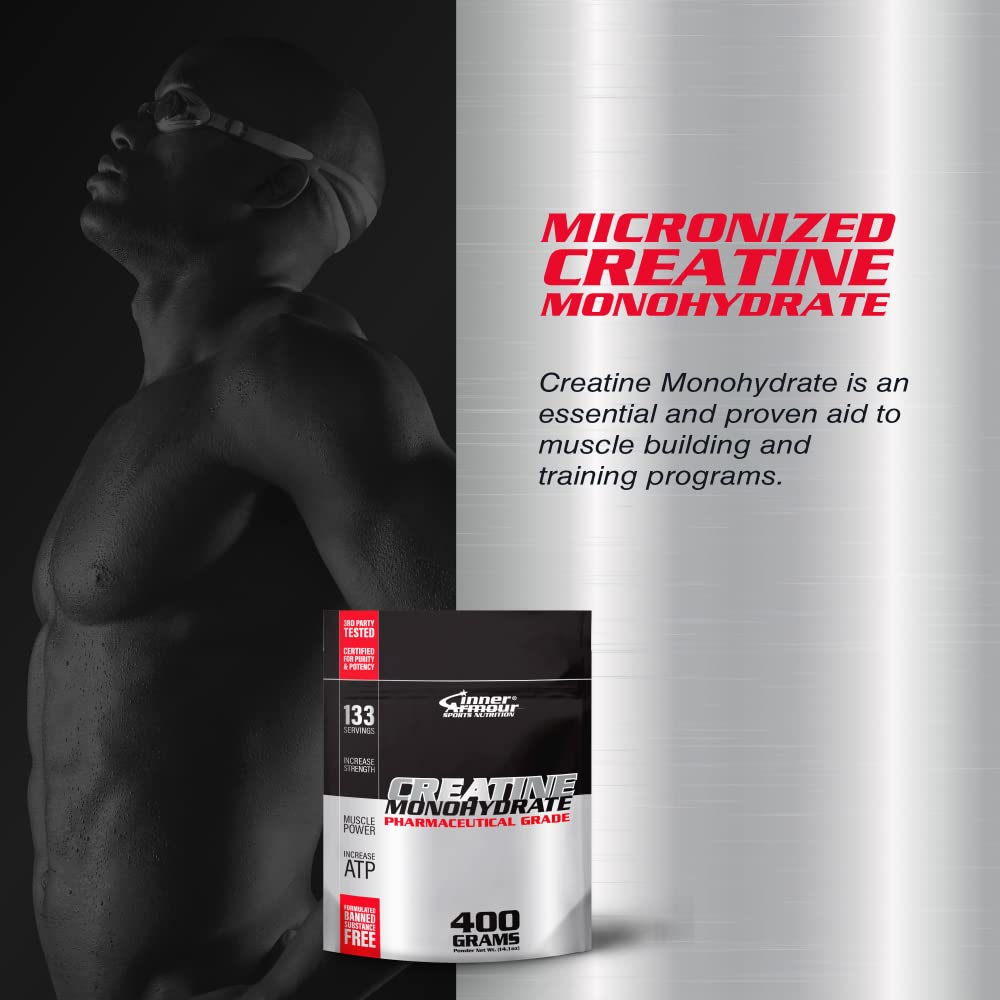 Inner Armour Micronized Creatine Monohydrate Powder, 14 Ounce (Pack of 1)