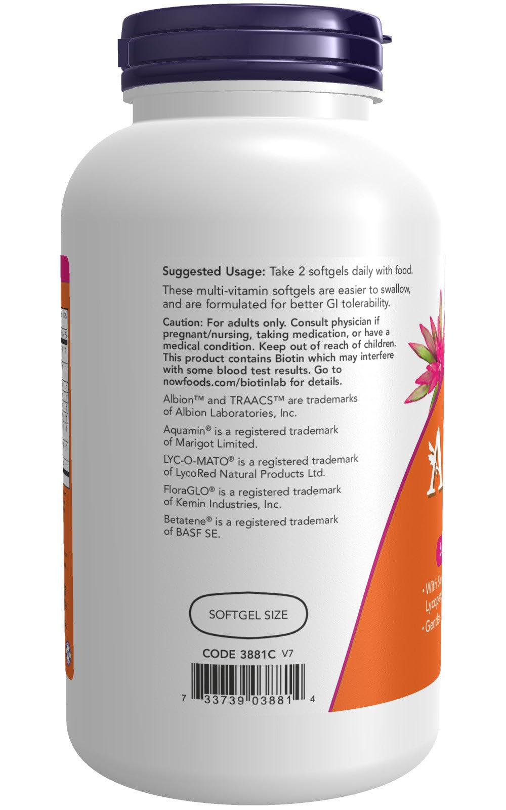 NOW Foods ADAM Superior Men's Multi Softgels 180