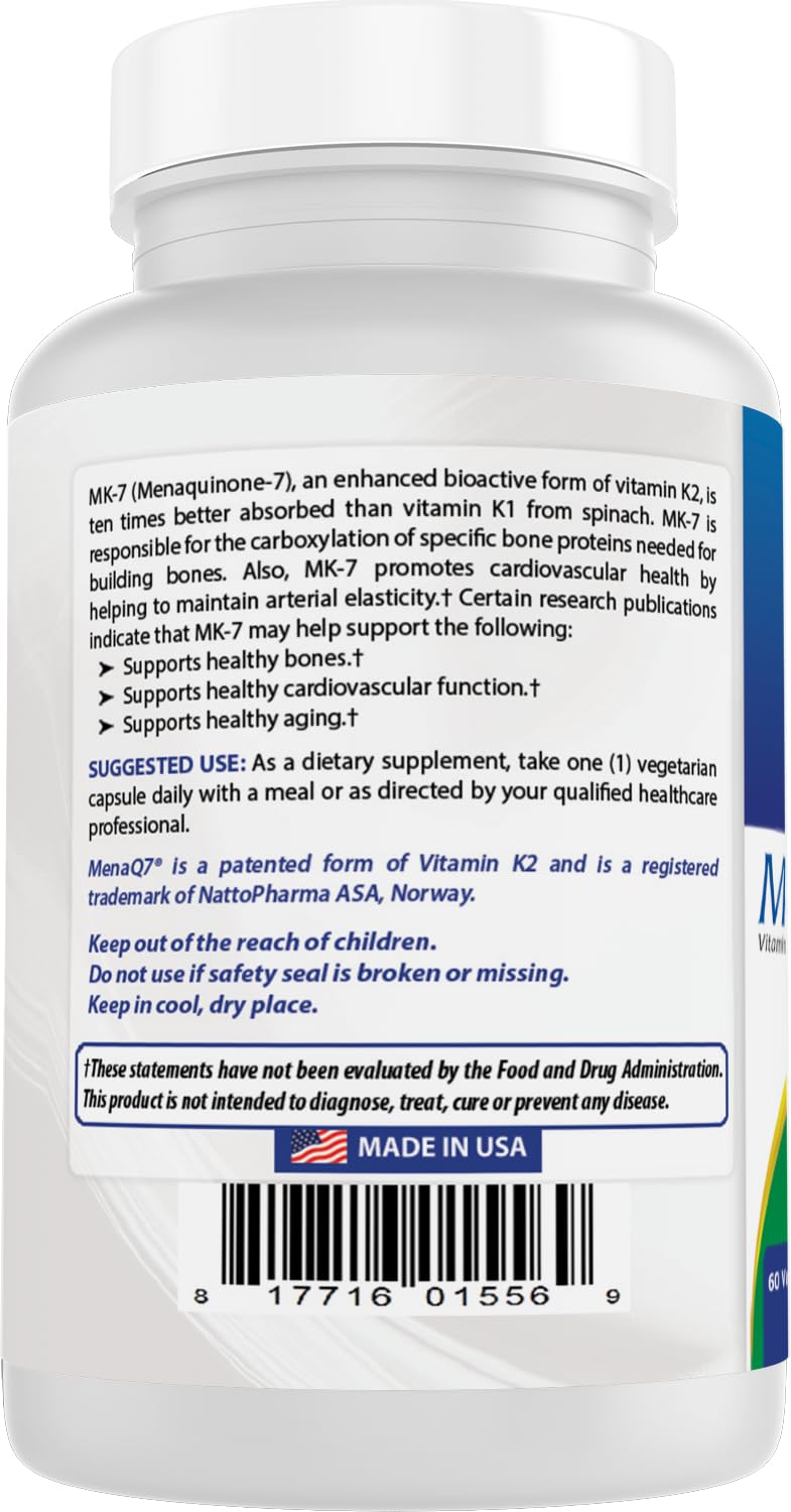 Best Naturals MK-7 100 mcg Capsule, 60 Capsules