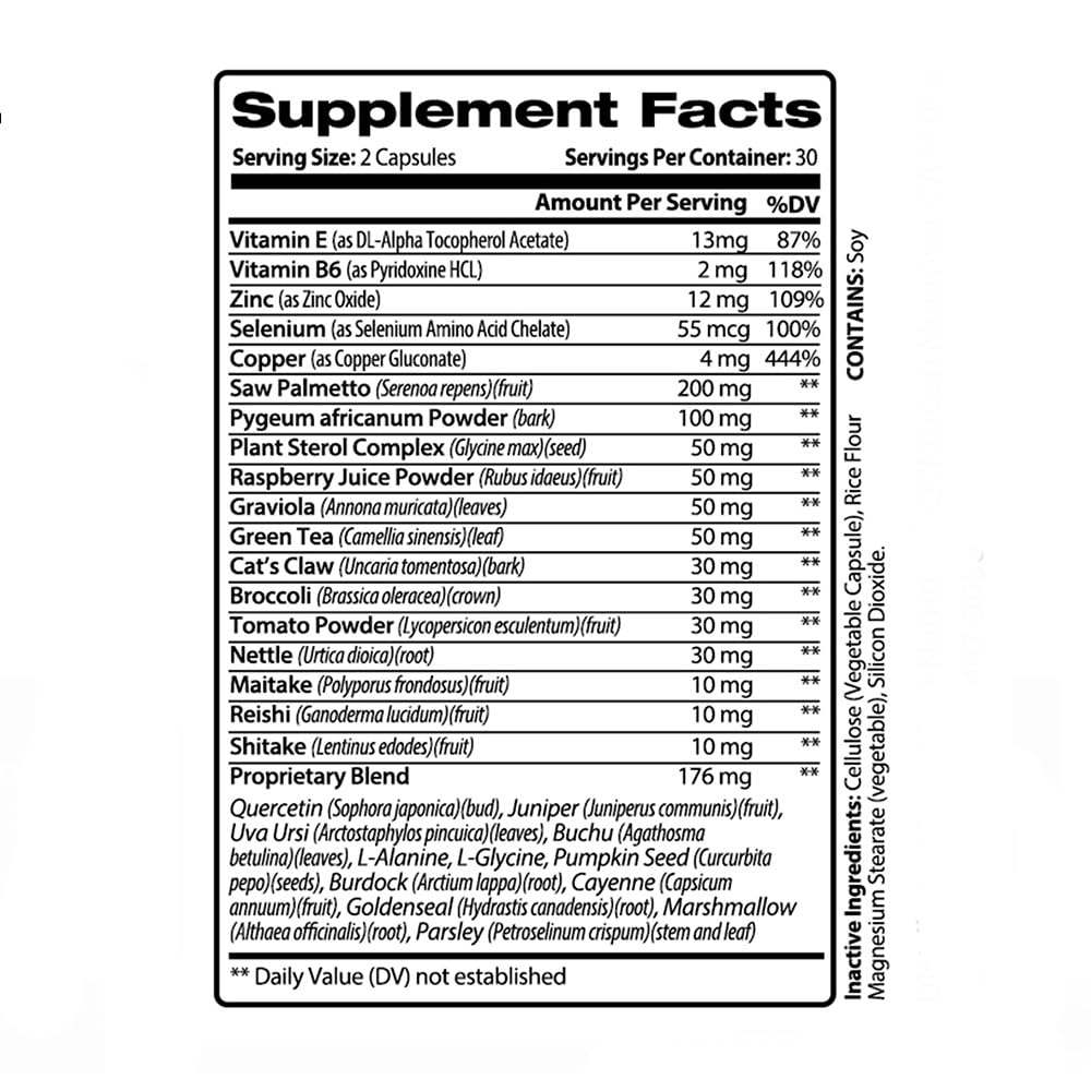 PureNature Plus Prostanova - Natural Prostate Support Supplement with Saw Palmetto Capsules 60 Capsules