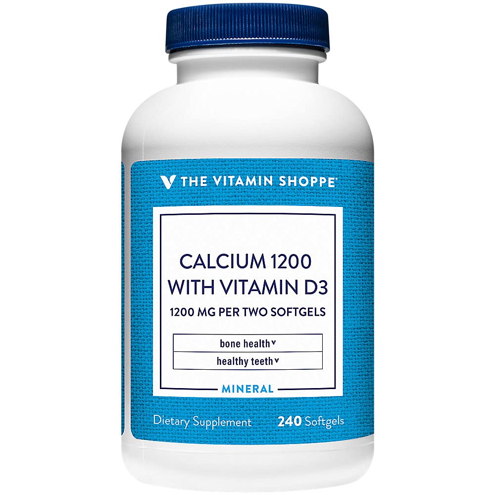 The Vitamin Shoppe Calcium 1200mg with Vitamin D3 Softgels 240