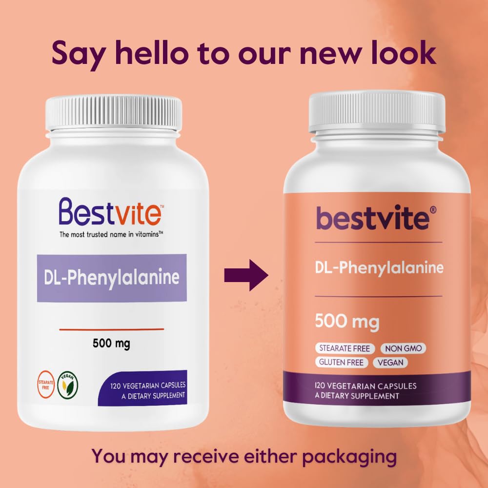 BESTVITE DL-Phenylalanine 500mg Capsule, 240 Capsules