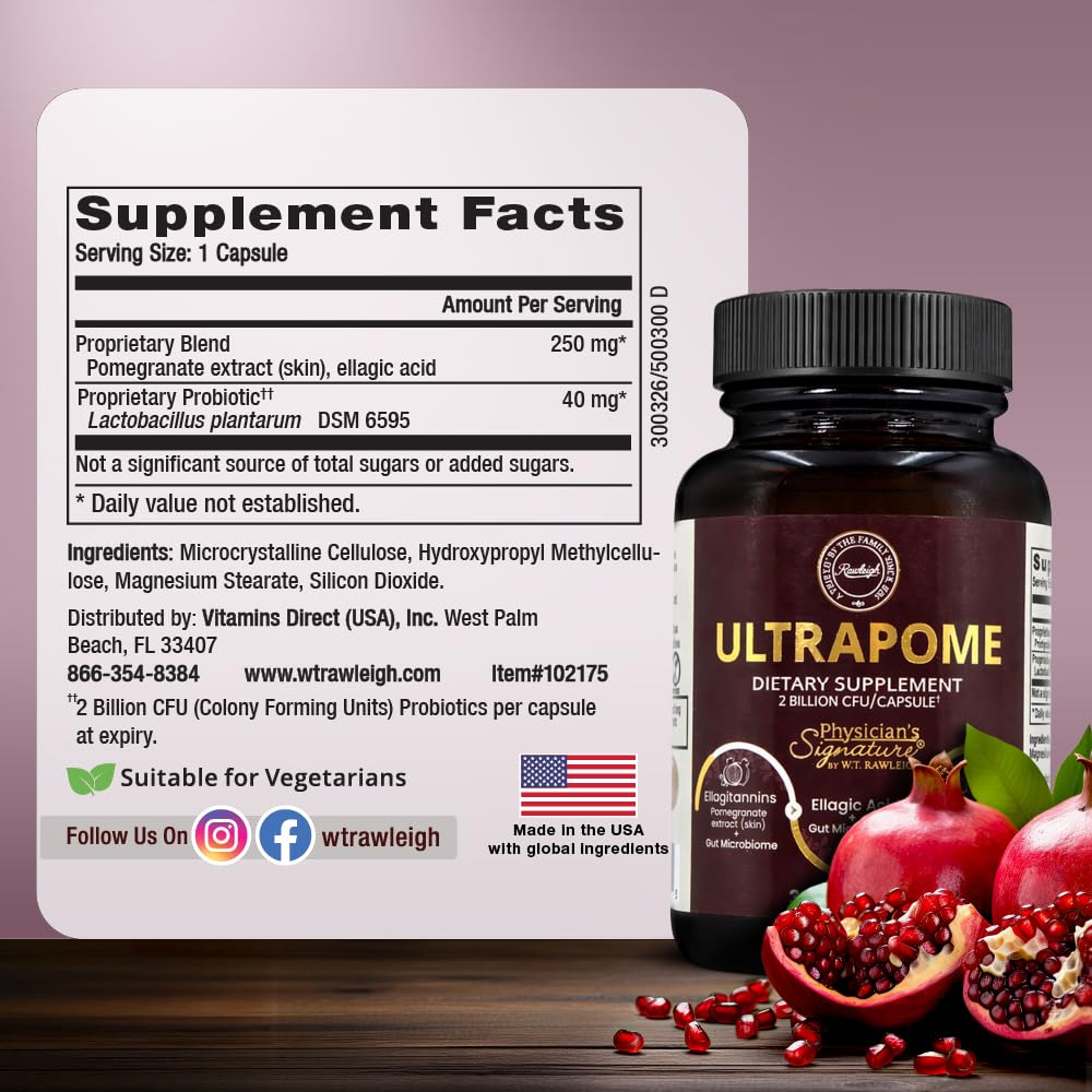 Rawleigh Ultrapome Natural Urolithin A Support Capsules 30 Count