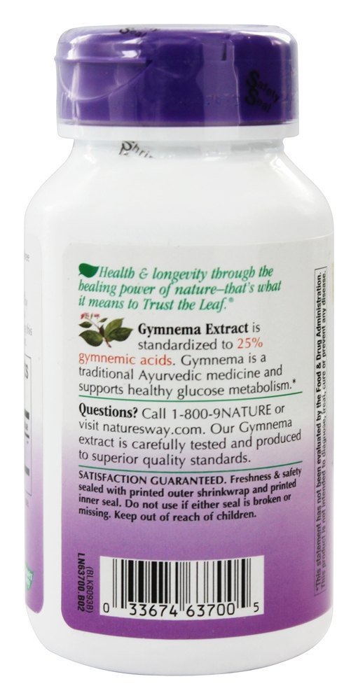 Nature's Way Gymnema Standardized 500 mg, 180 Capsules