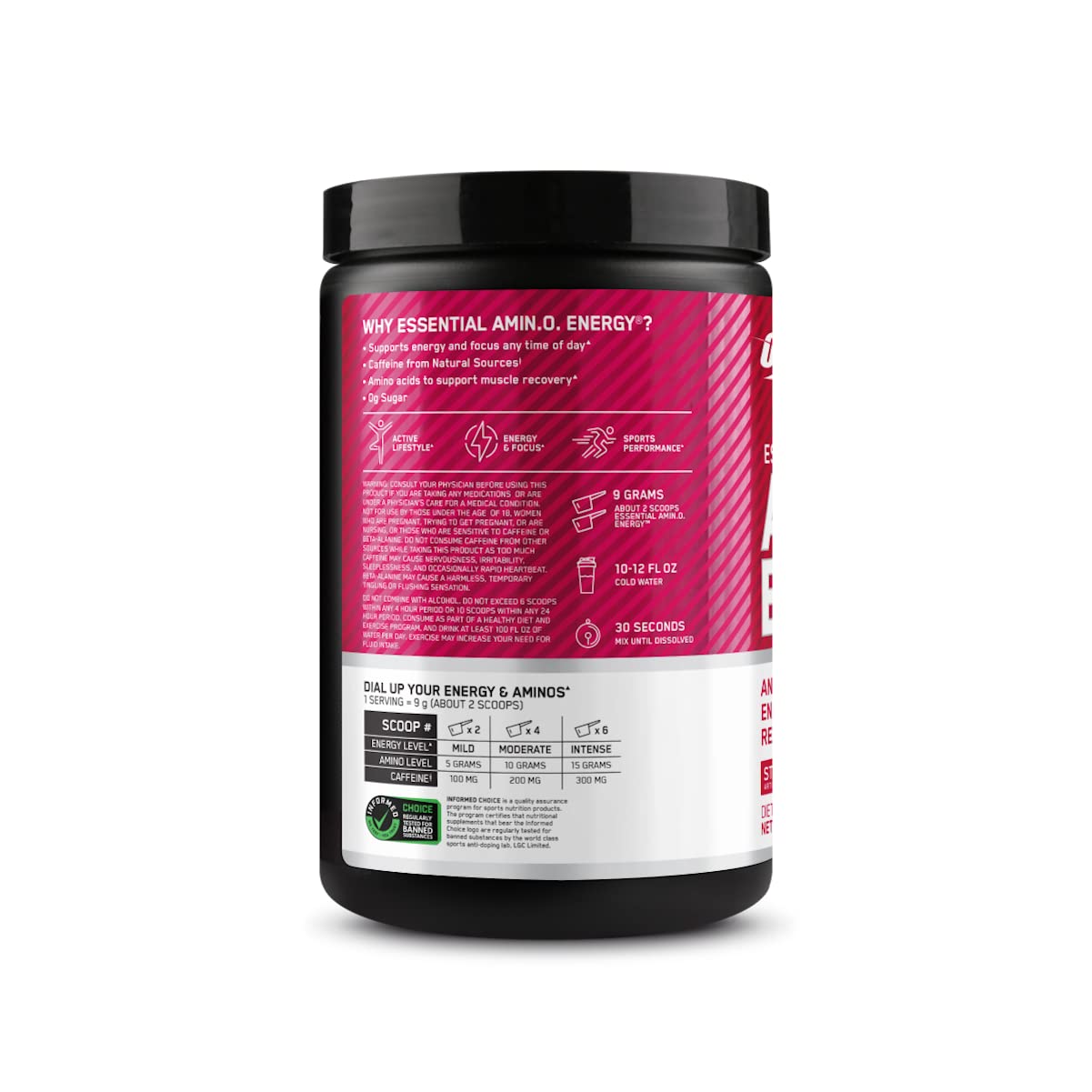 Optimum Nutrition Amino Energy Powder, 9.5 Ounce, Strawberry Lime