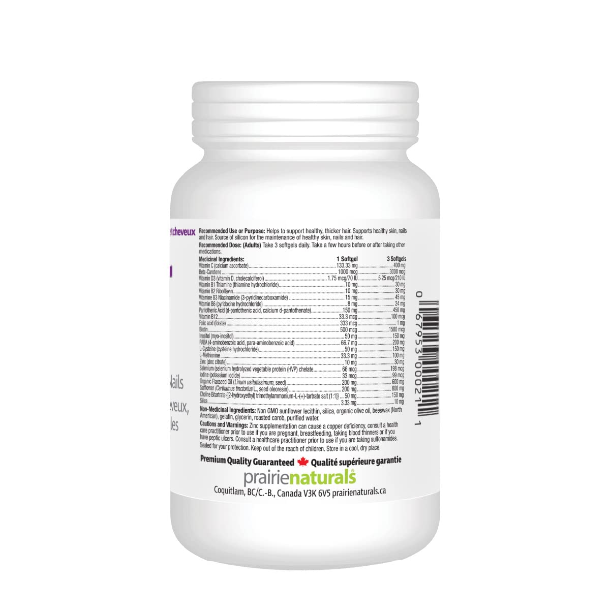 Prairie Naturals Hair-Force Softgel 90