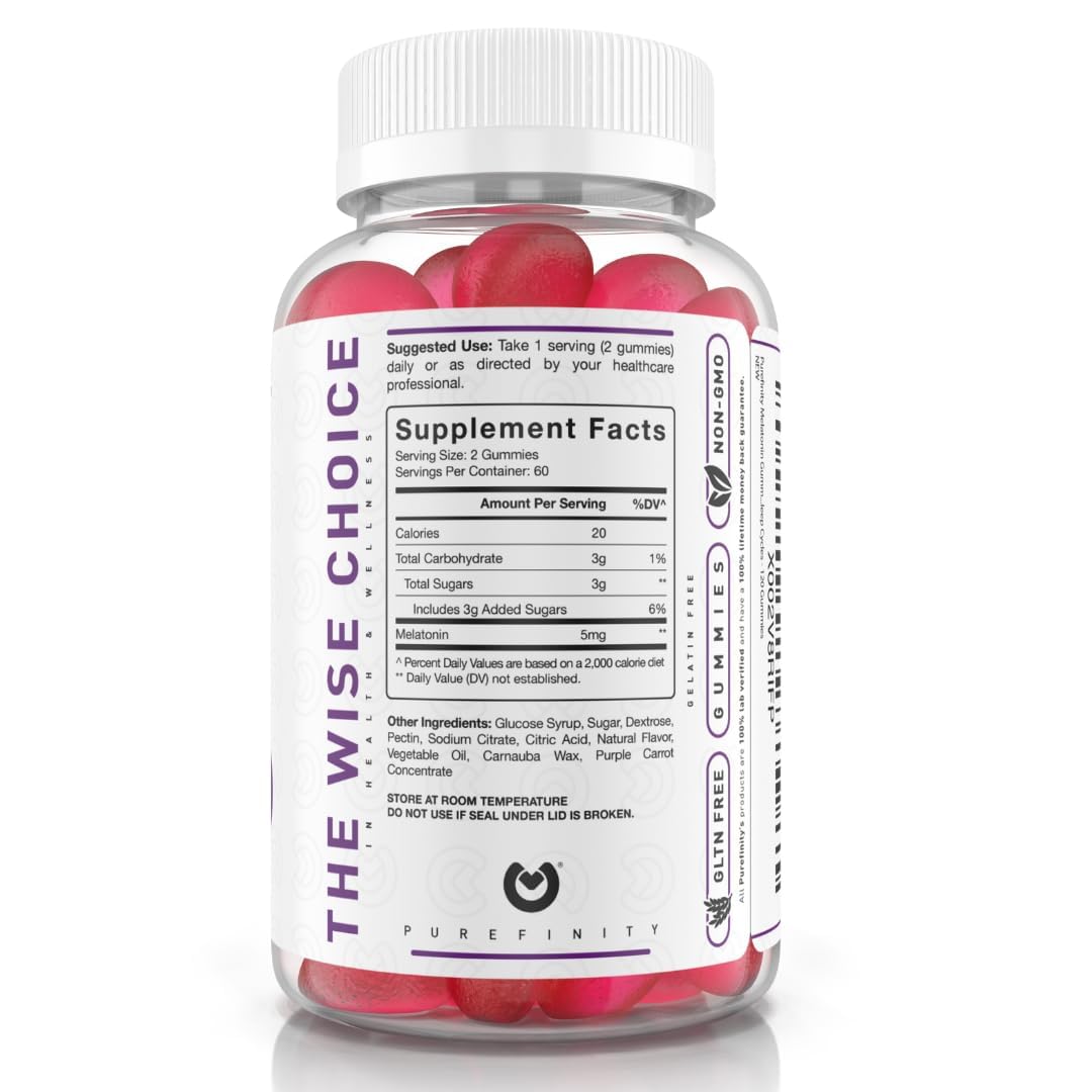 PUREFINITY Melatonin Gummies 5mg for Kids, 120 Count