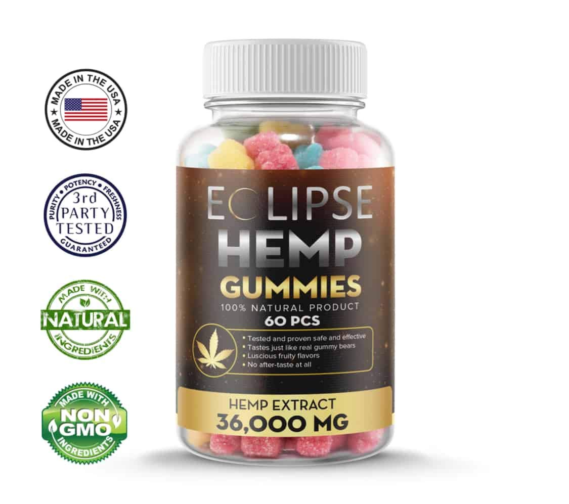 Eclipse Hemp Hemp Gummies with Hemp Oil, Gummies, 60 Count