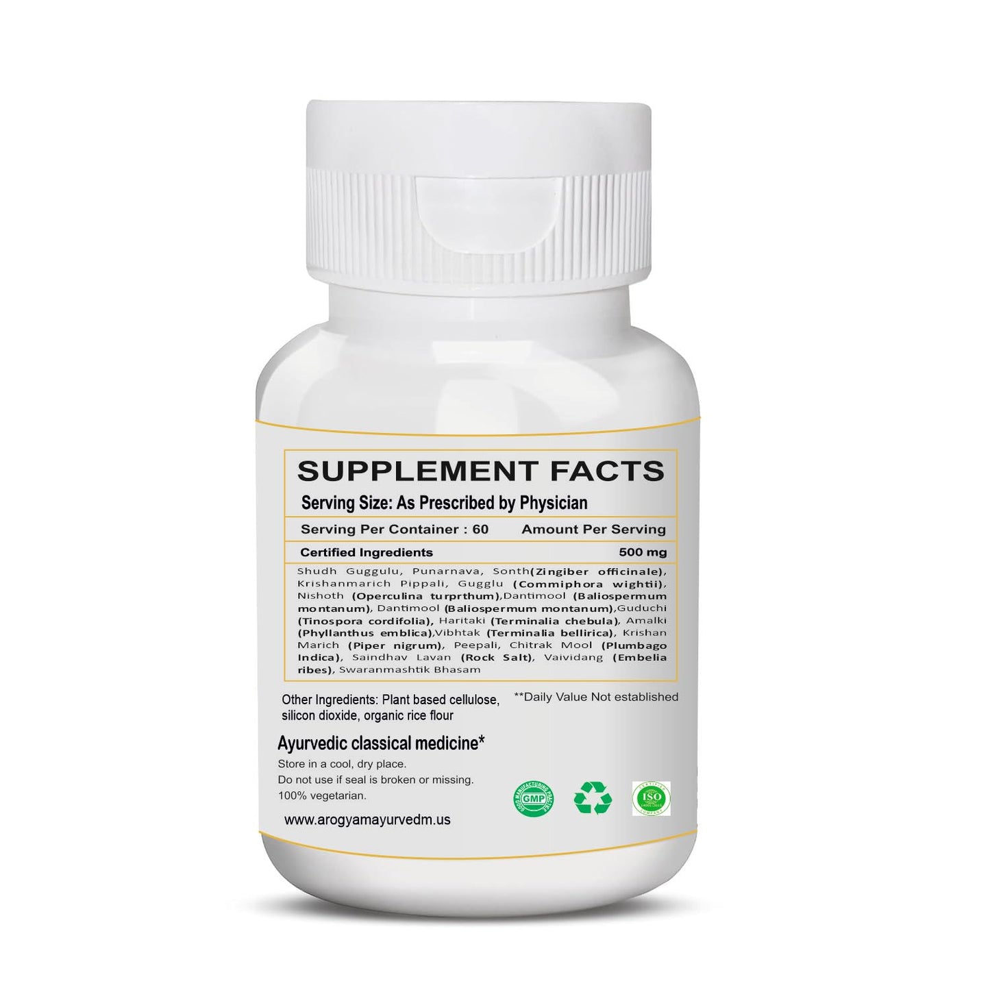 Smaart Health Dr. Pushp's AROGYAM AYURVDM Dashmool Ghan Vati 60 Tablets
