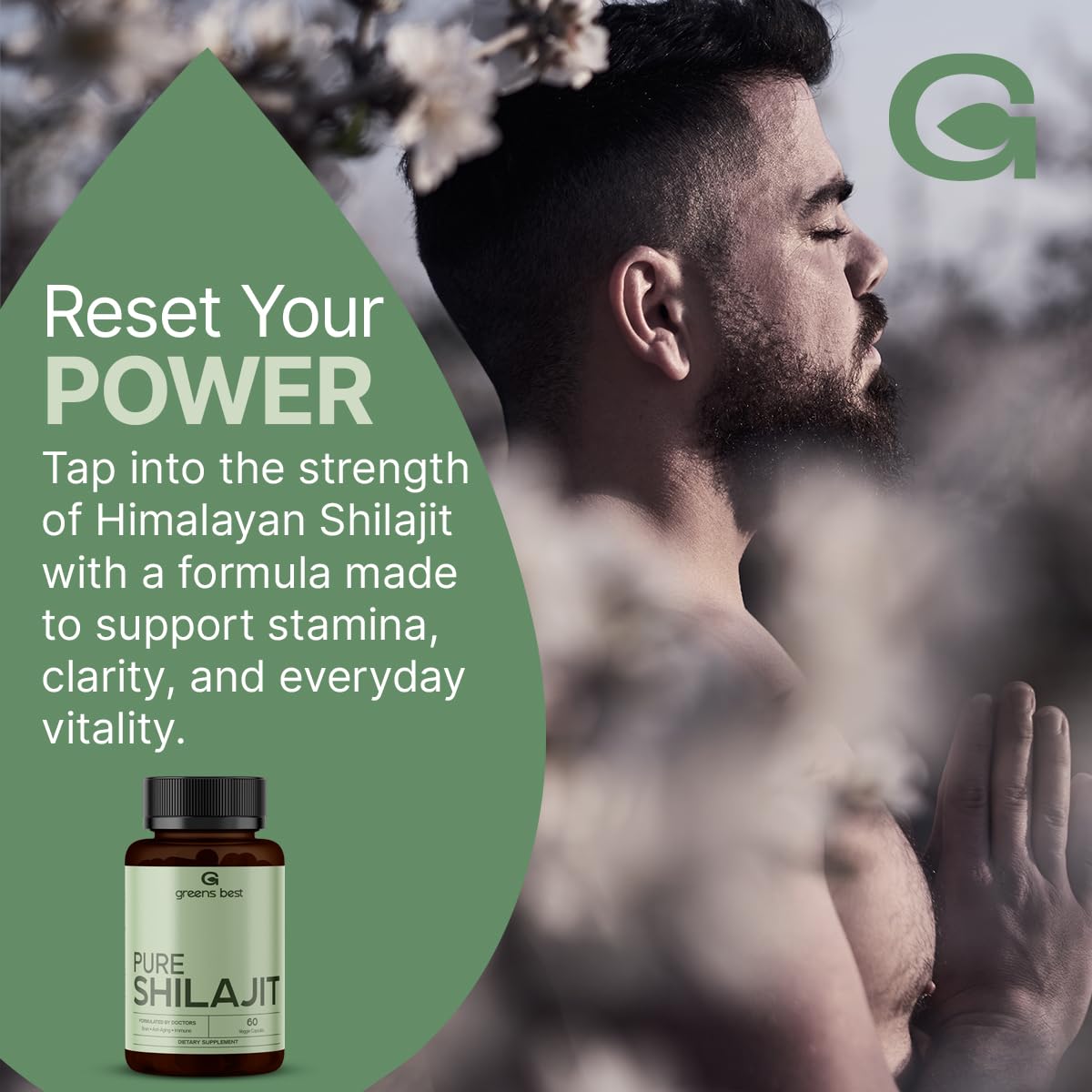 GREEN'S BEST Pure Himalayan Shilajit Capsules 60 Capsules
