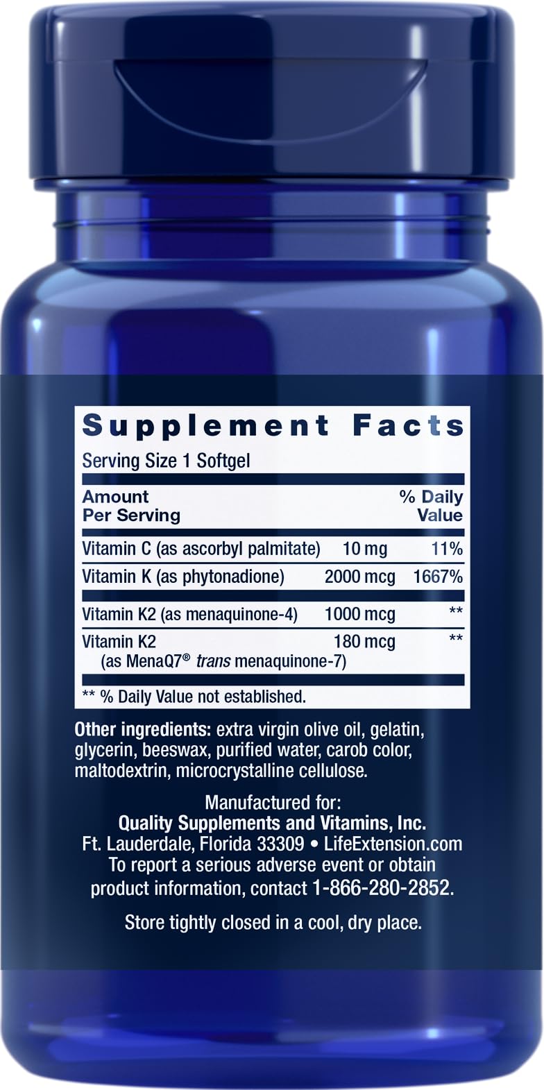 Life Extension Super K Softgels 270 Softgels