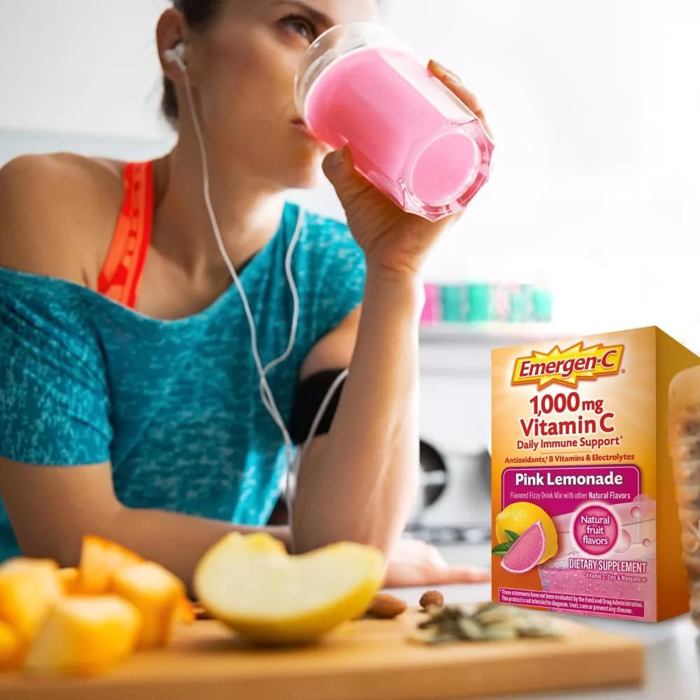 Alacer Emergen-C Pink Lemonade Tablet, 30 Packets