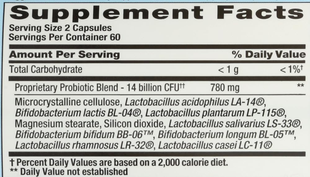 Nutrition Now PB8 Acidophilus Probiotic Capsules, 120 Count