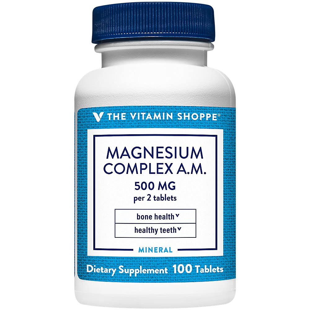The Vitamin Shoppe Magnesium 500MG Tablets 100 Count