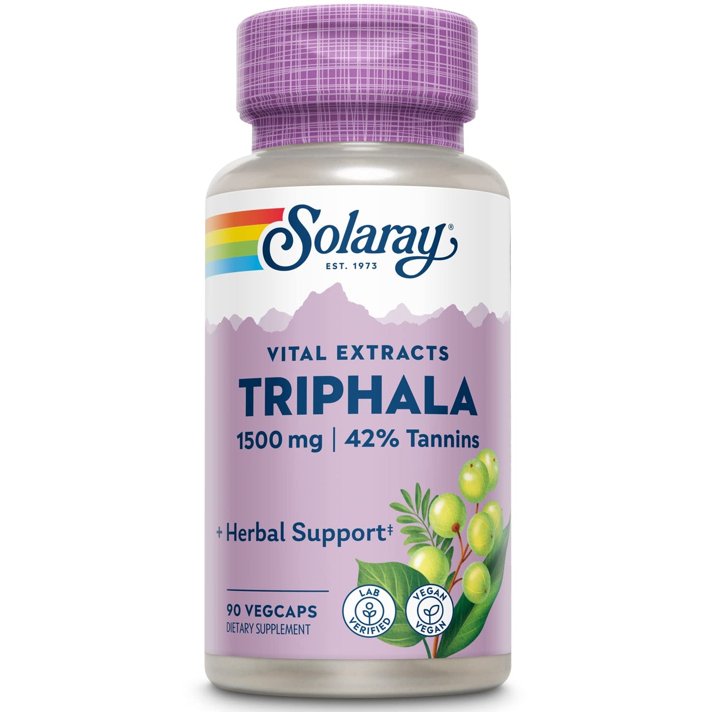 SOLARAY Triphala Extract 500 mg Capsules, 90 Count