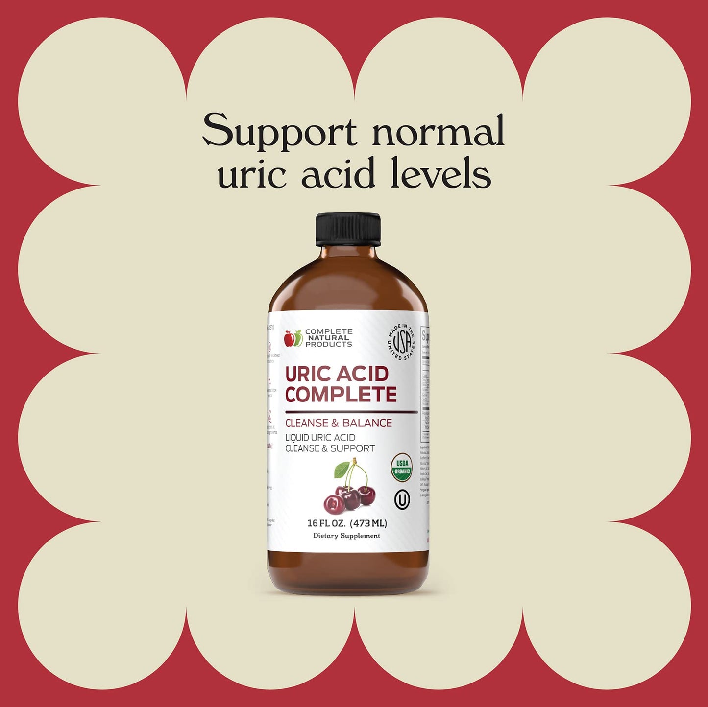 Complete Natural Products Turmeric Capsules & Uric Acid Complete 16oz Bundle, 2 Count