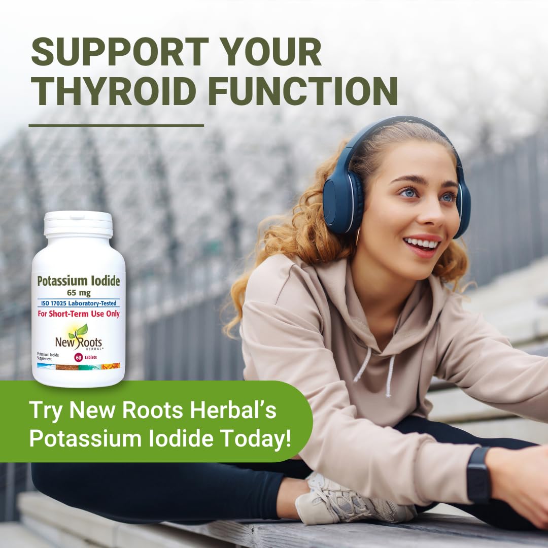 NEW ROOTS HERBAL Potassium Iodide 65 mg Tablet, 60 Tablets