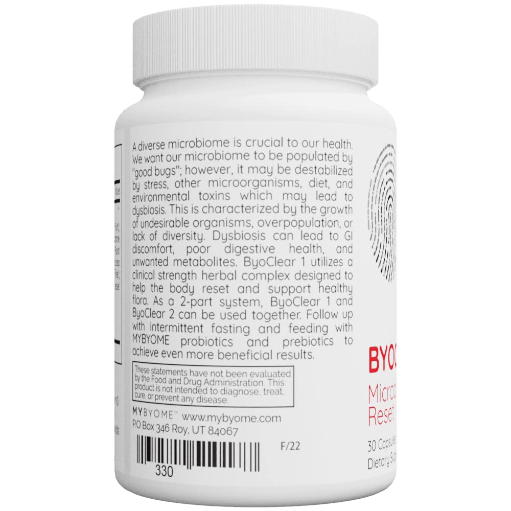 Systemic Formulas MyByome ByoClear 1 - Microbiome Reset Capsule 30