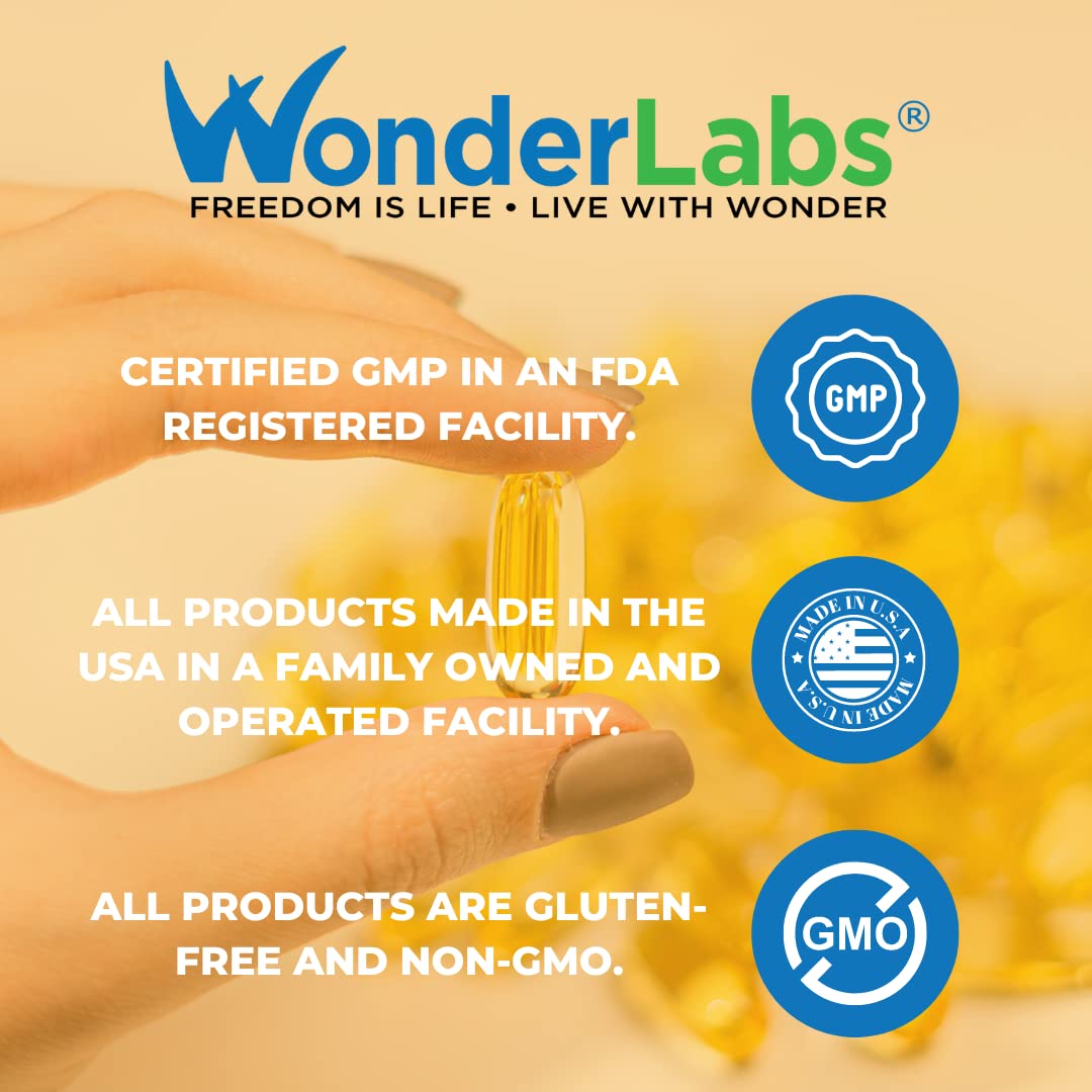 Wonder Laboratories Atlantic Menhaden Fish Oil Omega-3 2000 mg, Burpless, Made in The USA, Perfect Balance of EPA+ DHA + DPA 90 Softgels