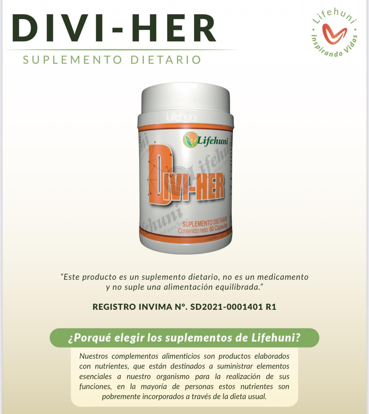Generic Divi Her Natural Supplement for Wellness 60 Capsules