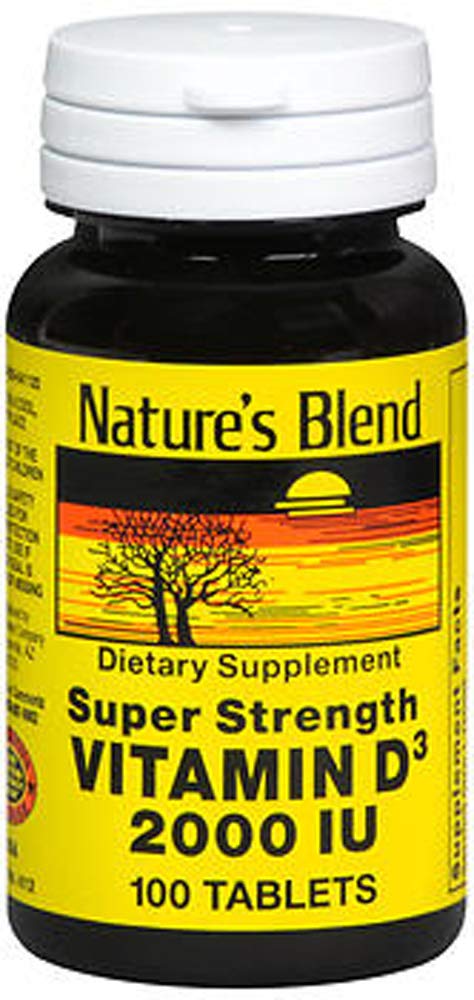Nature's Blend Vitamin D3 2000 IU Super Strength, 300 Tablets