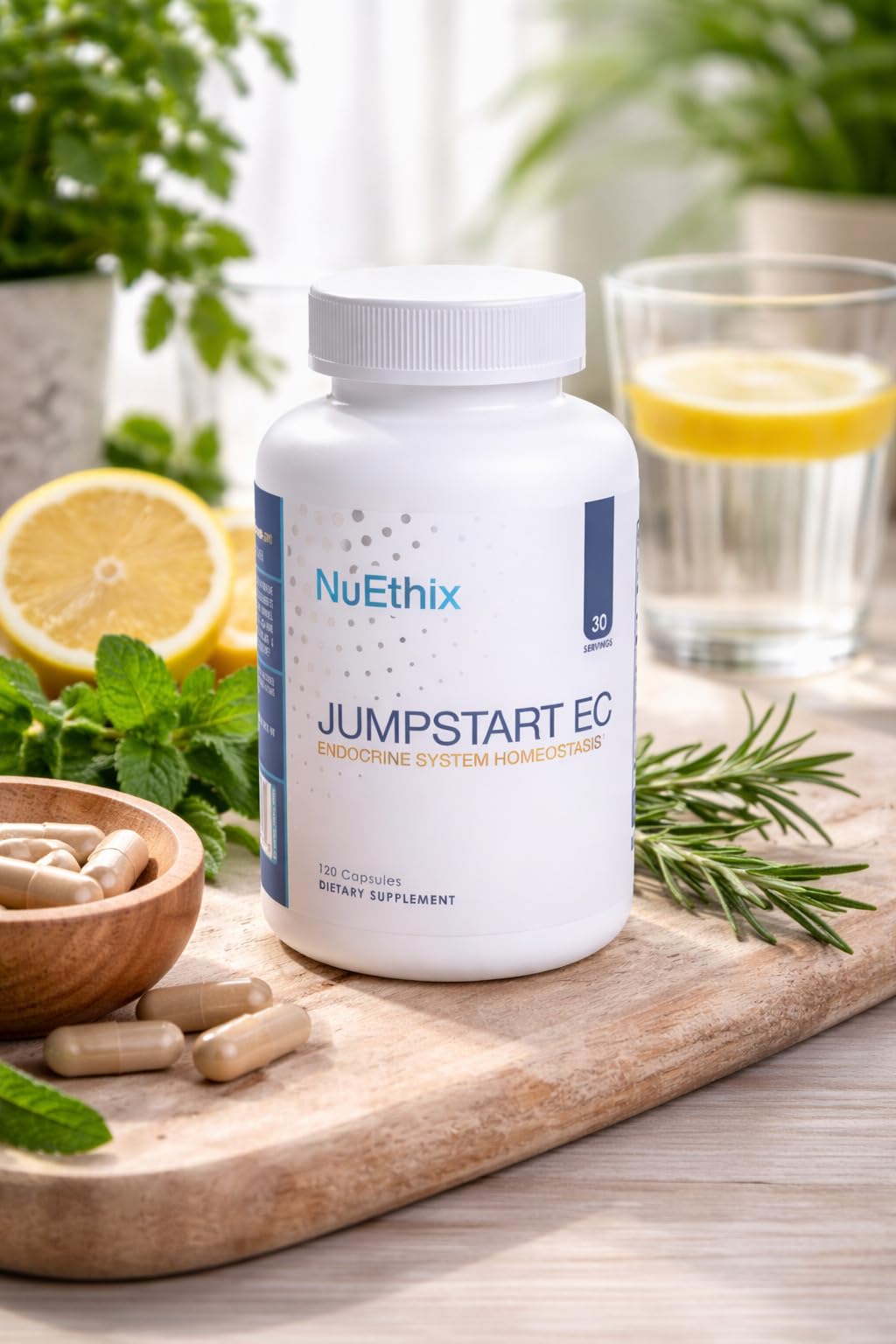NuEthix Formulations Jumpstart EC Endocrine System Homeostasis Dietary Supplement 120 Capsules