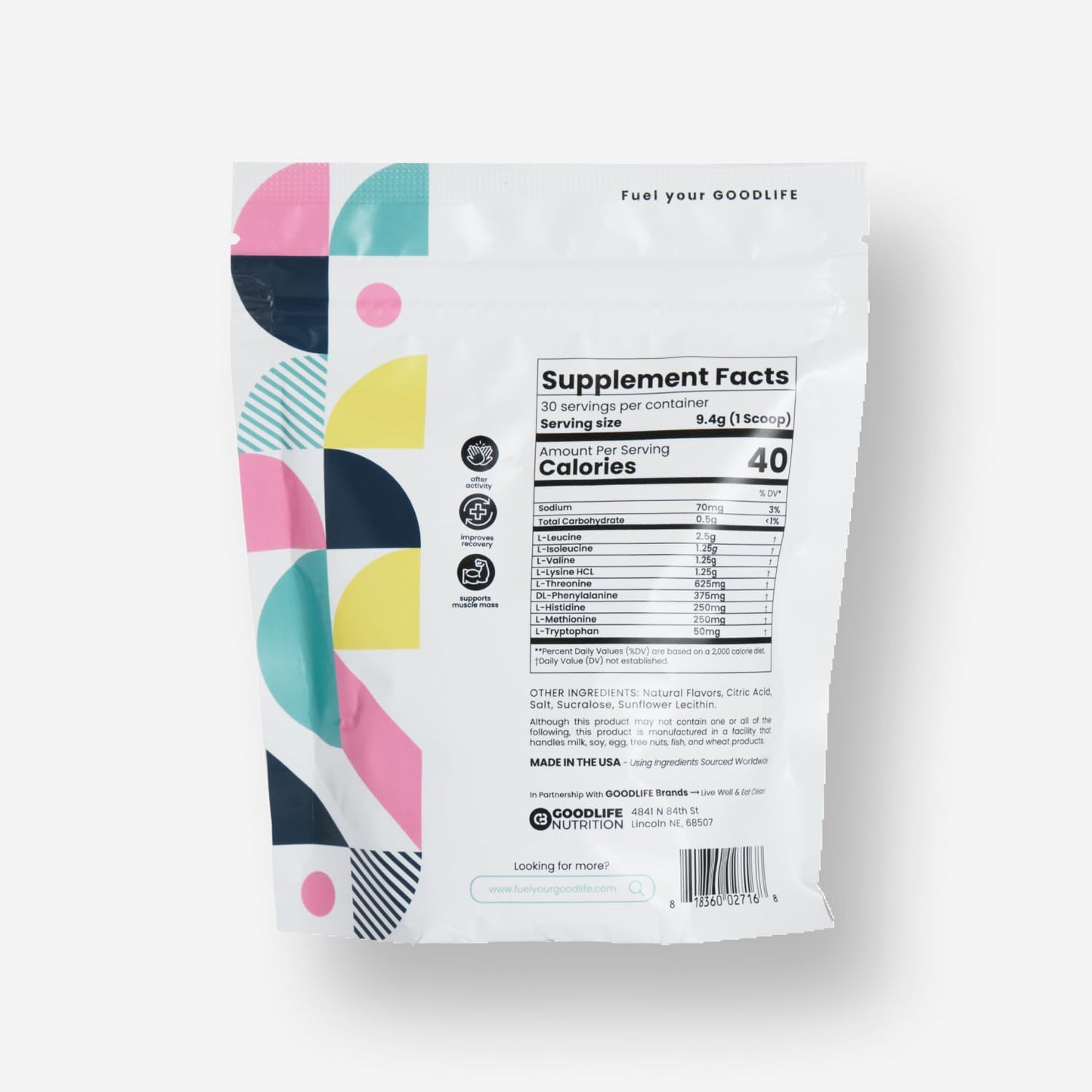 GOODLIFE Nutrition Essential Amino Acids Powder 18.52