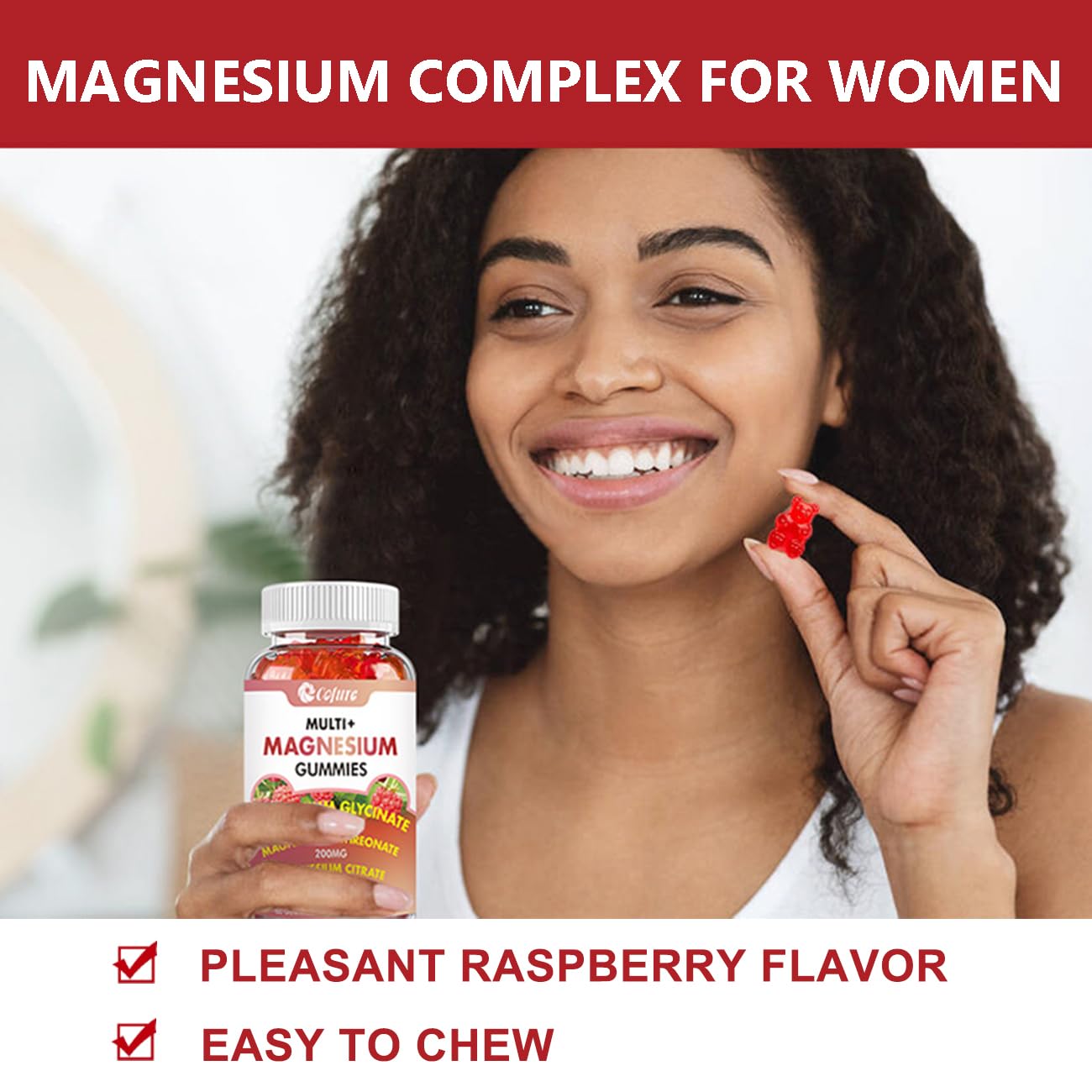 Cofure Magnesium Glycinate, Malate, Citrate Gummies, 120 Count