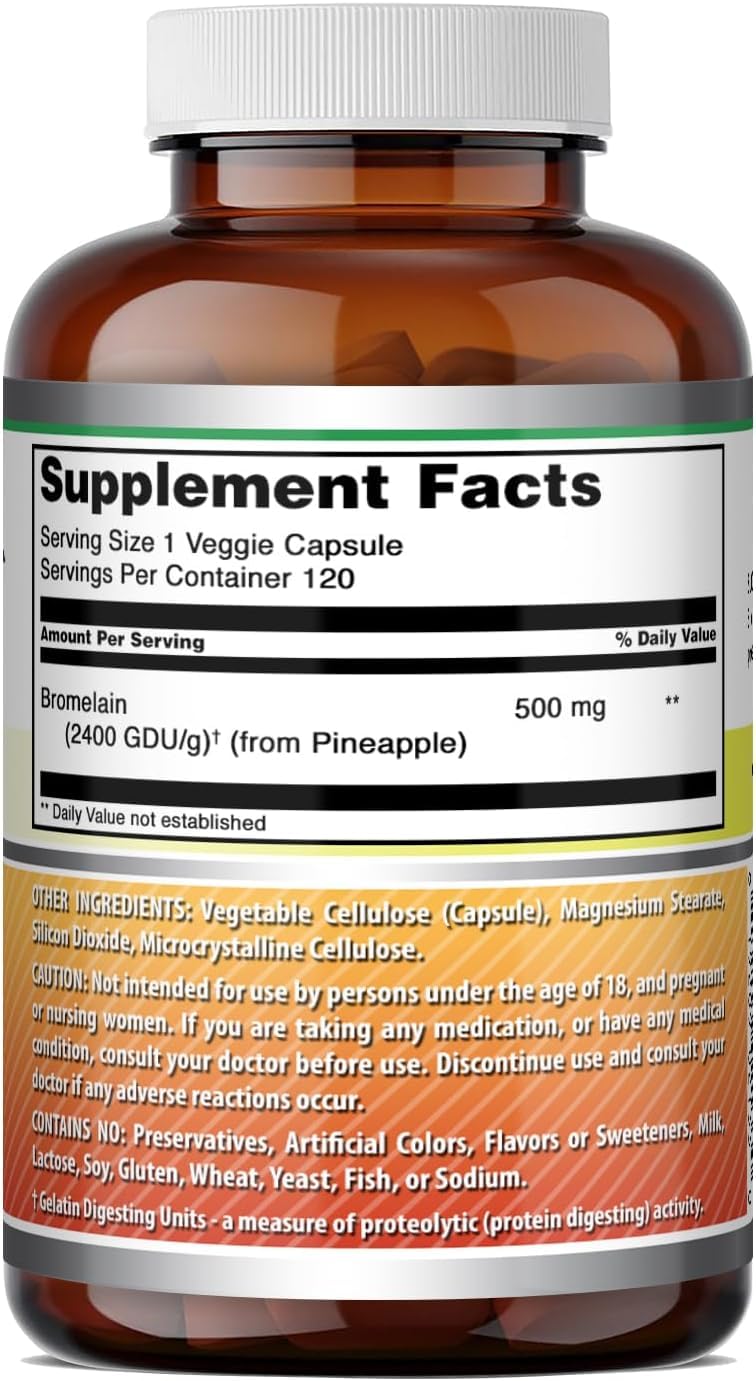 Amazing Nutrition Bromelain Supplement Capsules 240 Count