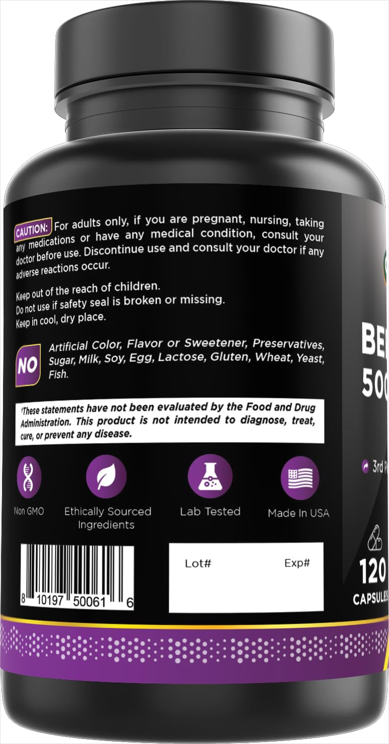 Oxify Berberine 500 mg Capsules, 120 Count