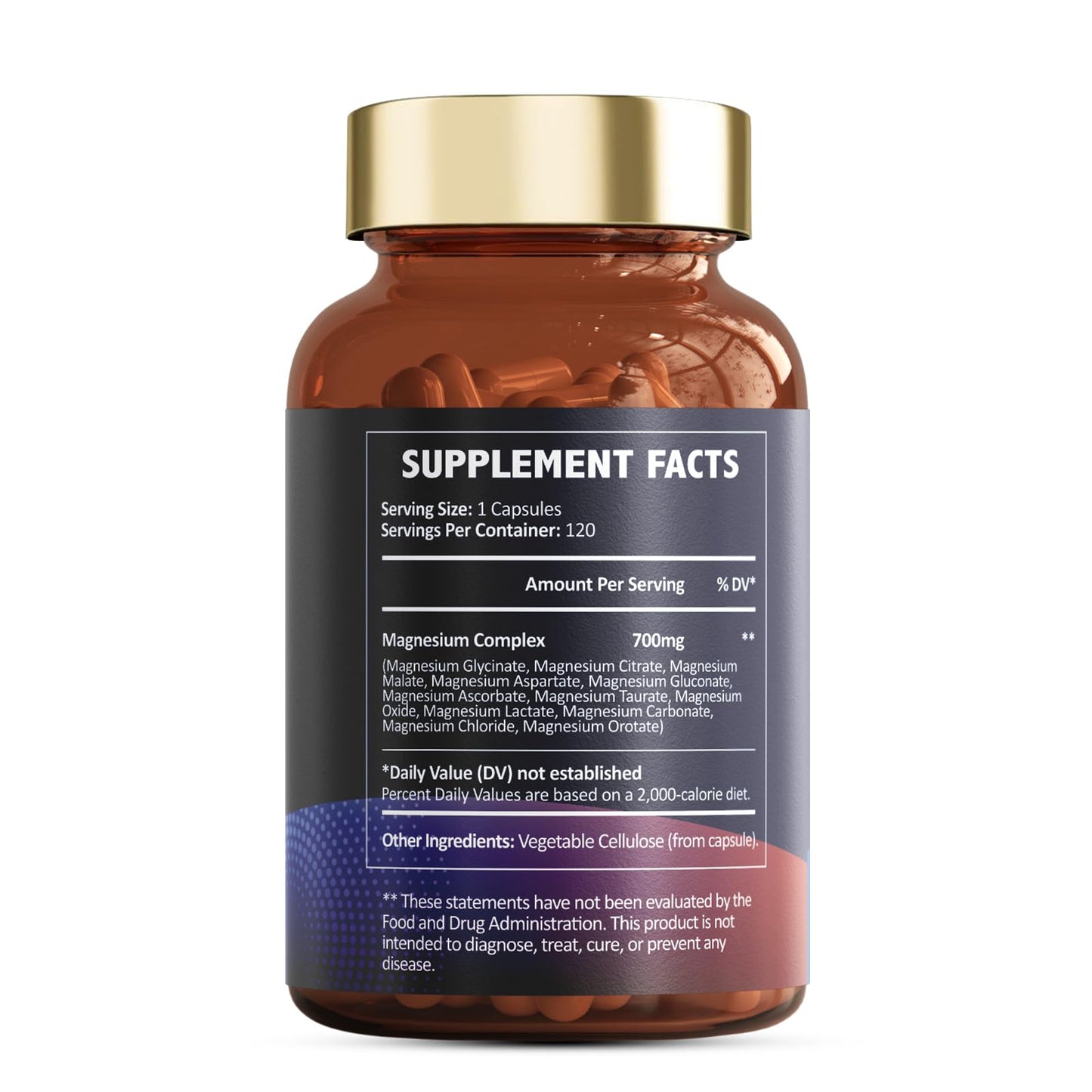 Totaria Magnesium Complex 700mg 12-in-1 Magnesium Supplement Capsules, 240 Count