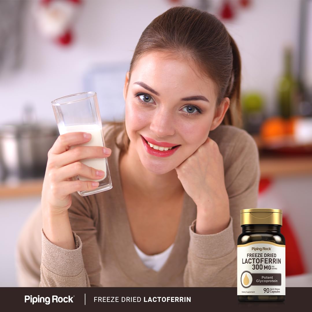 Piping Rock Lactoferrin 300mg Capsules, 90 Count