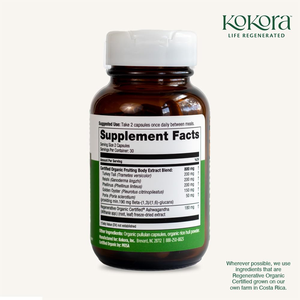 kokora 5 Mushroom Wellness 60 Capsules