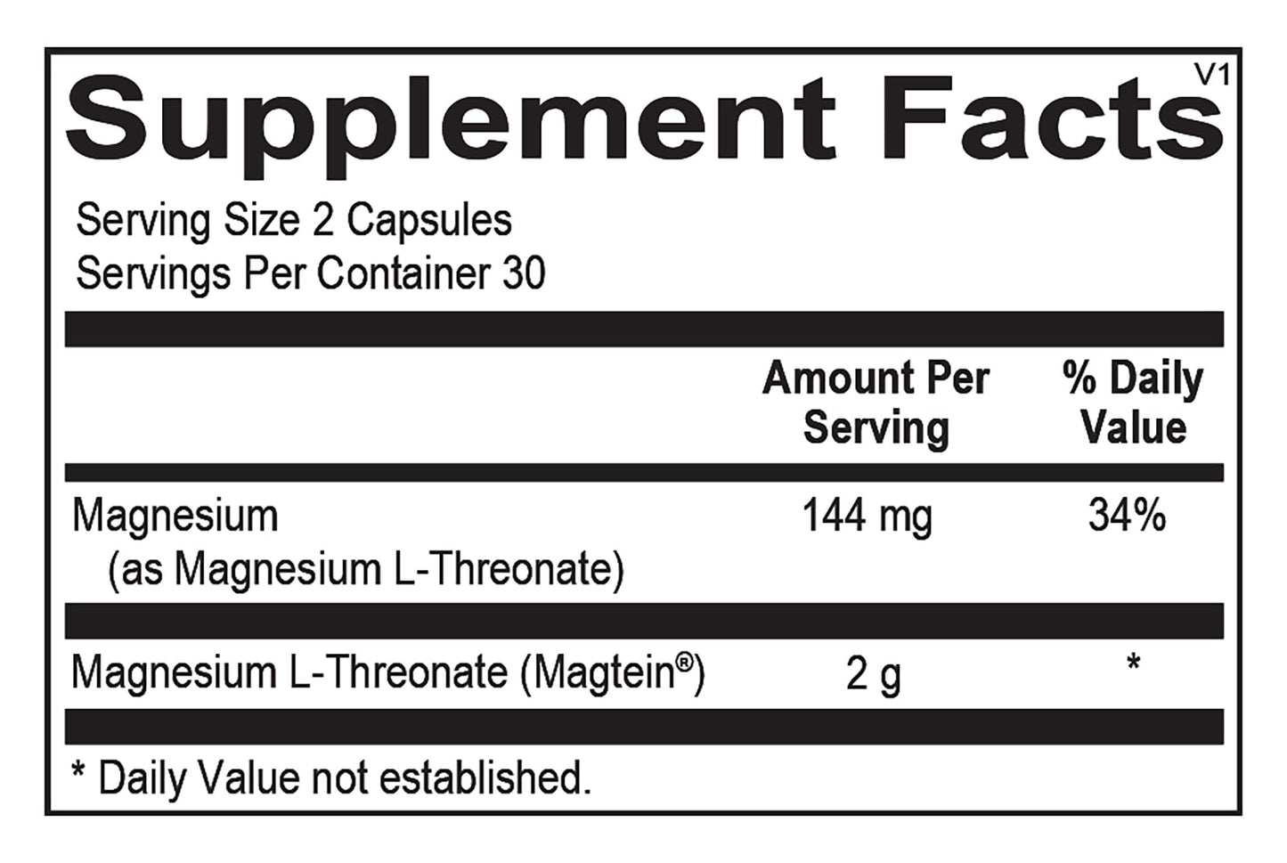 THE SOURCE MATTERS MAGNUM - T Dietary Supplement Magnesium L-Threonate Capsules, 60 Count