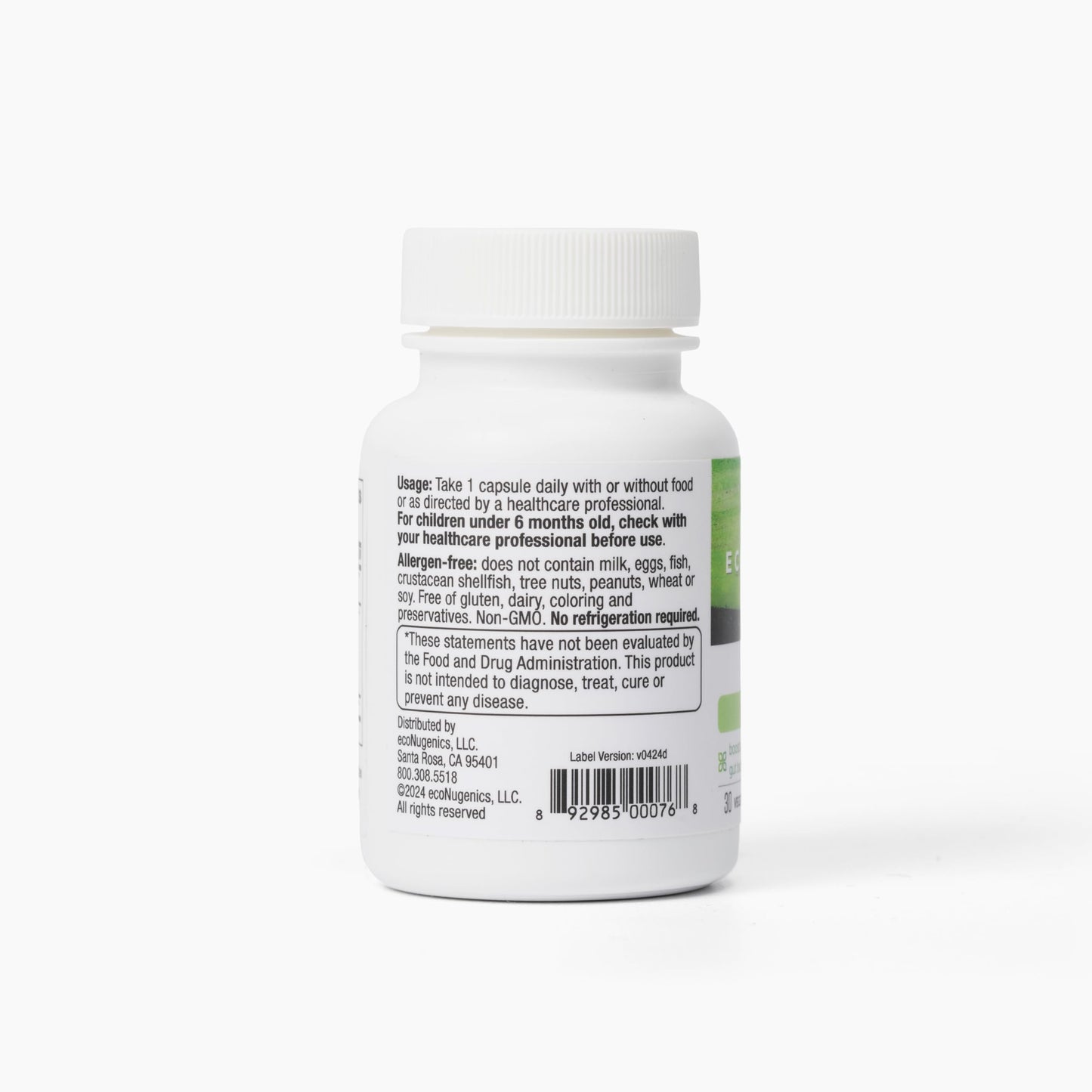 EcoNugenics PowerBiotic Prebiotic, Probiotic & Postbiotic for Men & Women Capsules 30