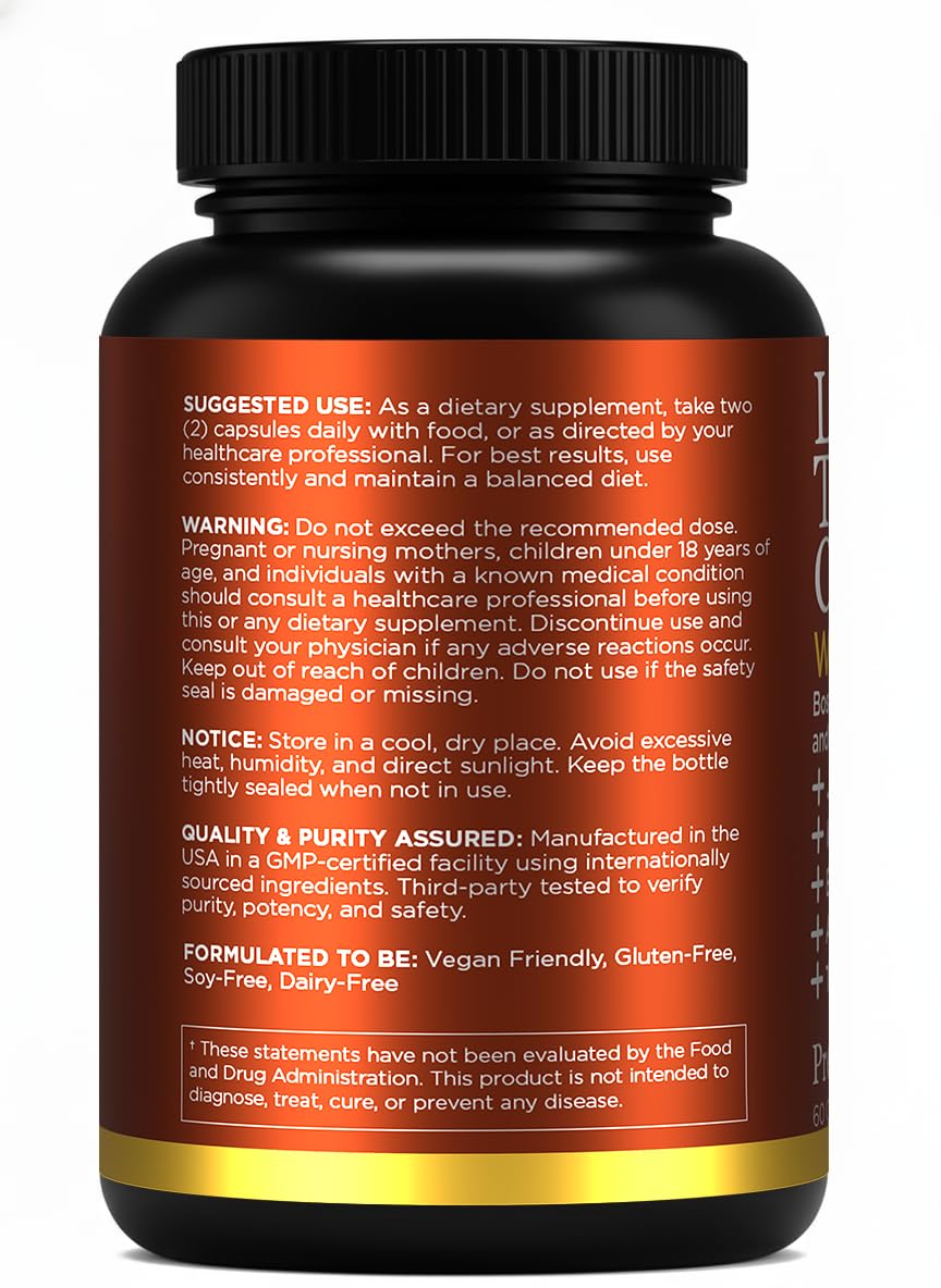 Premium Select Nutrition Liposomal Curcumin Capsules with Resveratrol, Boswellia Serrata, Turmeric and Ginger, Enhanced Absorption, 60 Count