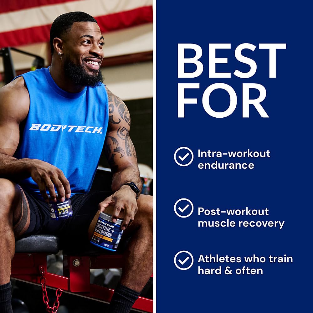 BodyTech Critical Aminos XT Amino Acid Powder with Glutamine, Citrulline & Carnitine, Fruit Punch Flavor, 15.9 oz, 45 Servings
