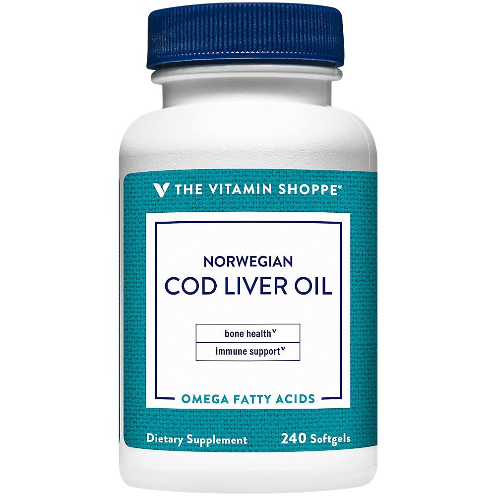 The Vitamin Shoppe Norwegian Cod Liver Oil Softgel 240 Count