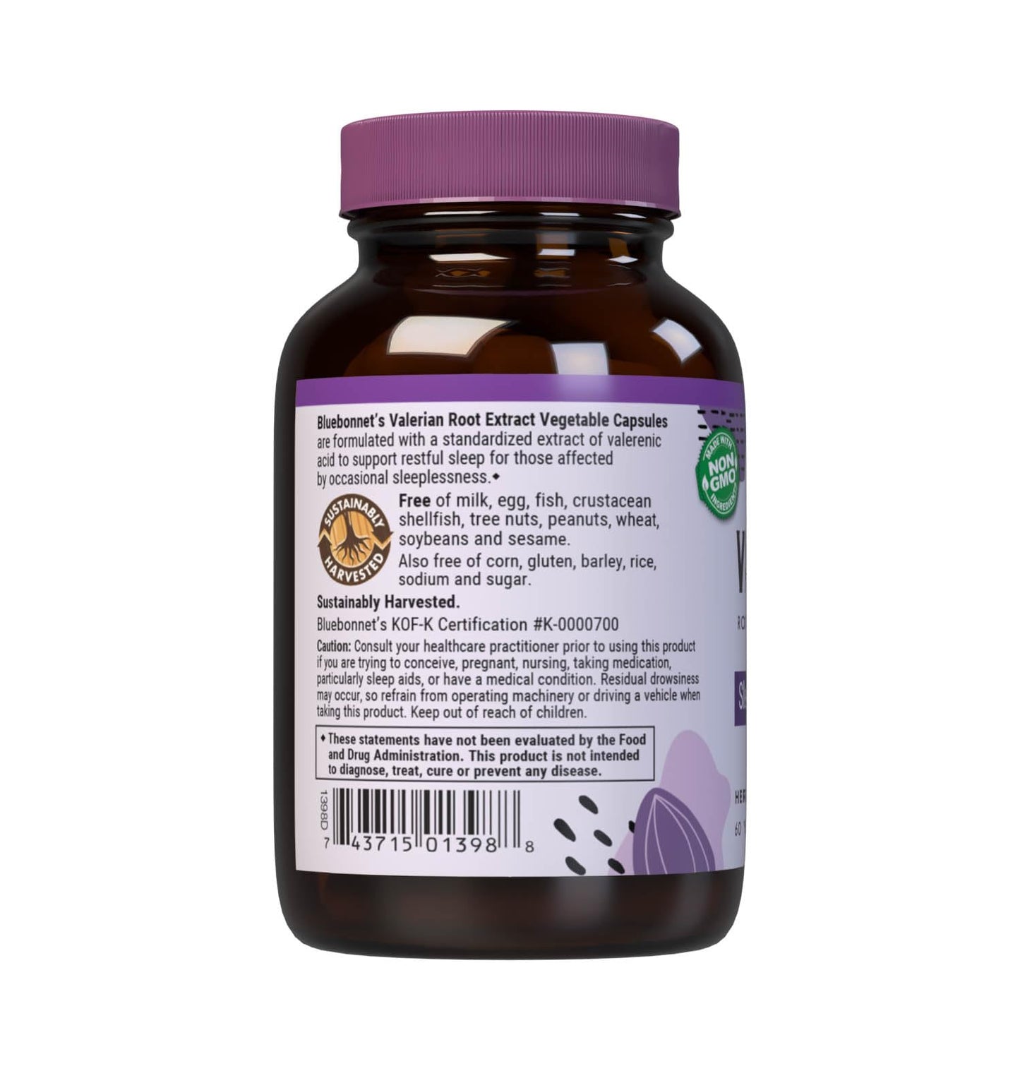 BlueBonnet Valerian Root Extract Supplement Capsules 60